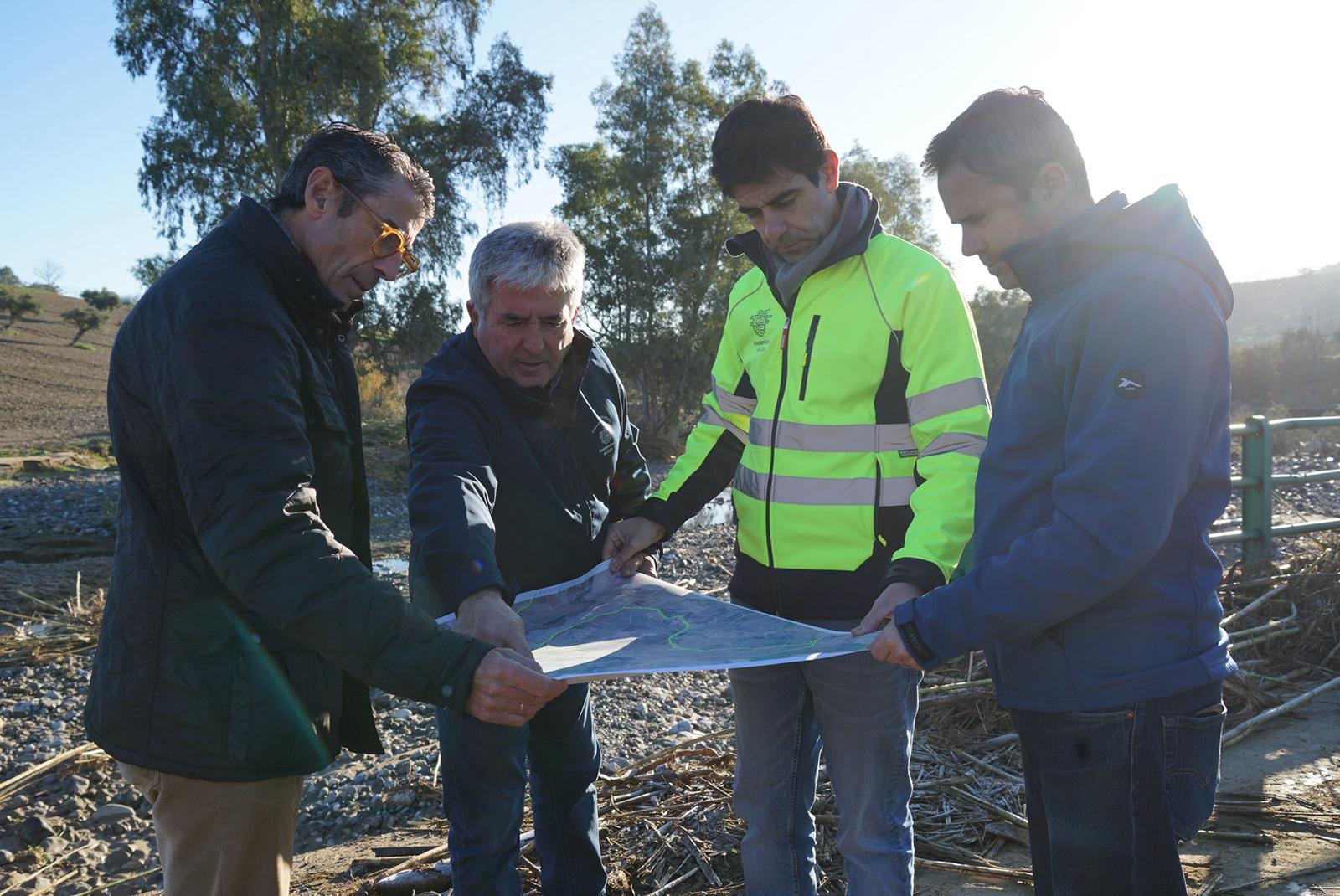 Visita a las zonas afectadas de Coín