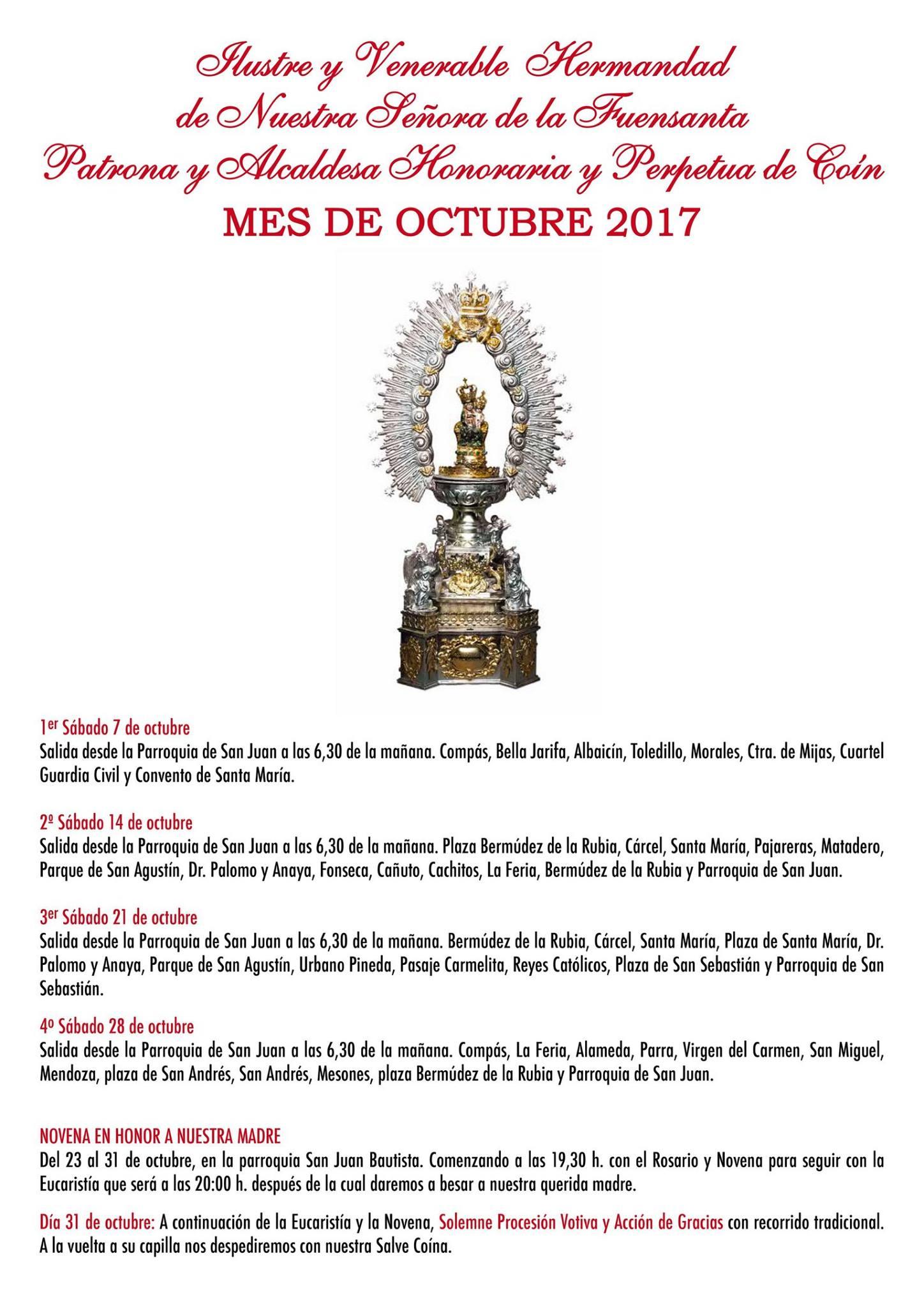rosario de la aurora , novena y procesión