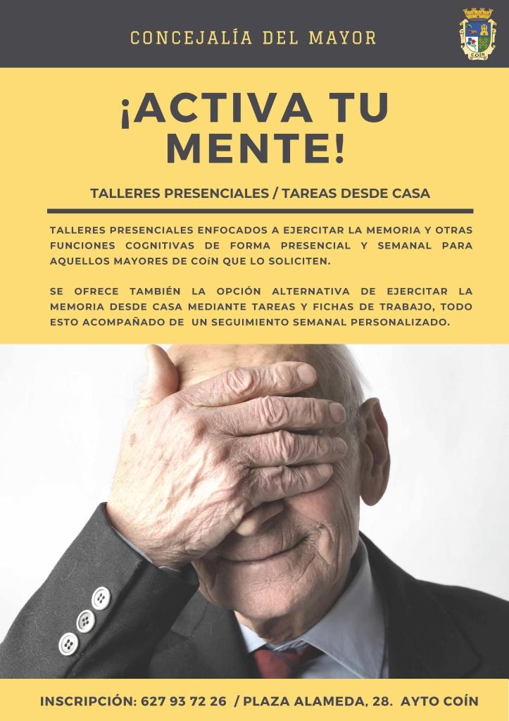 Activa tu mente! TALLER DE MEMORIA