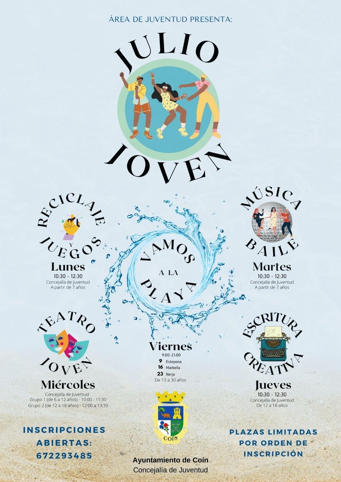 CARTEL ACTIVIDADES VERANO JUVENTUD JULIO 2021